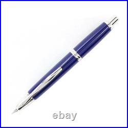 Pilot Vanishing Point Retractable Fountain Pen, Blue/Rhodium, Fine (60143)