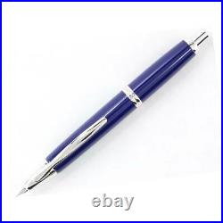Pilot Vanishing Point Retractable Fountain Pen, Blue/Rhodium, Fine (60143)