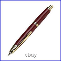 Pilot Vanishing Point Retractable Fountain Pen, Red/Gold Accents, Fine (60167)