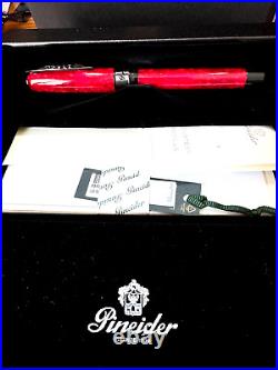 Pineider La Grand Fountain Pen Rocco Red, Fine Point