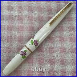 Platinum 18K Fountain Pen Short White Barrel Hydrangea Fine Point Soft Out Of Pr