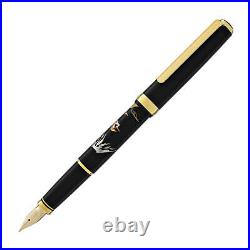 Platinum Classic Maki-e Fountain Pen with Crane Design 18K Gold- Fine Point