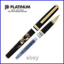 Platinum Classic Maki-e Fountain Pen with Warbler Design 18K Gold- Fine Point