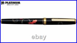 Platinum Classic Maki-e Gold Fish Fine Point Fountain Pen PTL-15000H-24F New