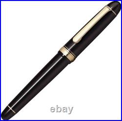 Platinum Fountain Pen #3776 Sentinel Black in Black Fine Point Made In Japan
