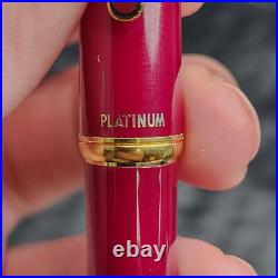 Platinum Fountain Pen PTL-5000A 14K Gold Fine Point Red Ink