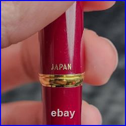 Platinum Fountain Pen PTL-5000A 14K Gold Fine Point Red Ink