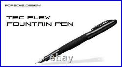 Porsche Design TecFlex P3110 Fountain Pen Black Fine Point NEW in box