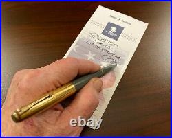 Rare Vintage (1946) Parker 51 Gray/gold Fine Point Vacuumatic Fountain Pen