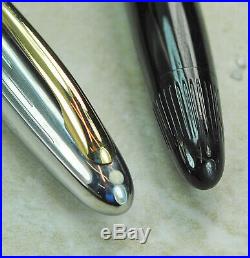 Restored Sheaffer EXCELLENT Black Snorkel Sentinel Fine Point Pen & Pencil