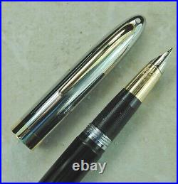 Restored Sheaffer EXCELLENT Black Snorkel Sentinel Pen & Pencil, Fine Point