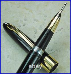 Restored Sheaffer EXCELLENT Black Valiant Snorkel Fine Point Pen & Pencil