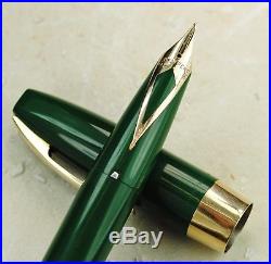 Restored Sheaffer Excellent Green Pen For Men III (PFM III) Fine to Medium Point