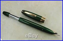 Restored Sheaffer Excellent Green Pen For Men III (PFM III) Fine to Medium Point