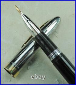 Restored Sheaffer MINT Black 1st YEAR Snorkel Clipper Fine Point Pen & Pencil