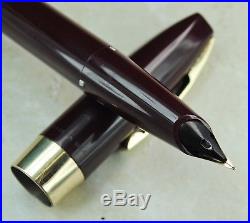 Restored Sheaffer VERY GOOD Burgundy Pen For Men III (PFM III), Fine Point