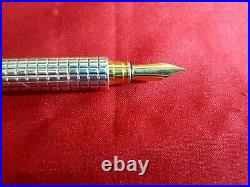 S A Dupont Silver Fountain Pen With 18 K G Fine Point Nib In Excellent Condition