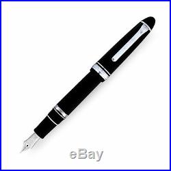 Sailor 1911 Black Realo with Silver Trim Fine Point Fountain Pen NEW
