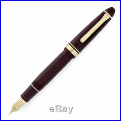 Sailor 1911 Large Fountain Pen Maroon Gold Trim 21K Extra Fine Point
