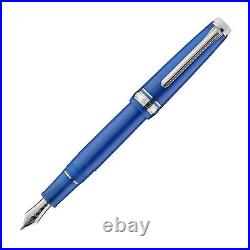 Sailor Pro Gear Slim Fountain Pen in Blue Cobra 14kt Gold Medium Fine Point