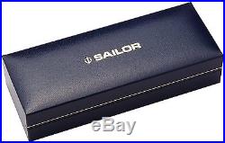 Sailor Professional Gear Black ST 21K Gold Rhodium Plate Fine Point Fountain Pen