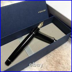 Sailor Professional Gear Fountain Pen, Silver F, Fine Point, 21K Gold Nib