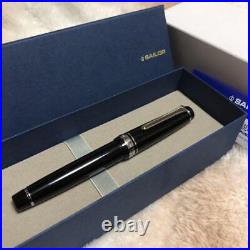 Sailor Professional Gear Fountain Pen, Silver F, Fine Point, 21K Gold Nib