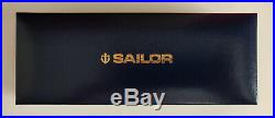 Sailor Professional Gear II Slim Fountain Pen Black Gold Trim 14K Fine Point