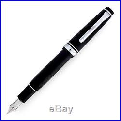 Sailor Professional Gear Slim Black Silver Trim Extra Fine Point Fountain Pen