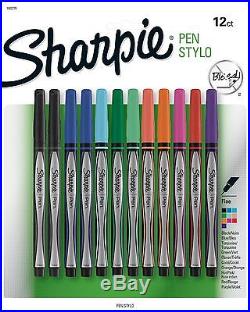 Sanford Sharpie Fine Point Pen Stylo Assorted Colors 12-Pack (1802226)