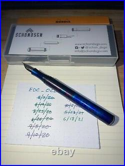 Schon DSGN Pocket Six Fountain Pen in Blue Agate Extra Fine Point