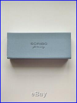 Scribo Feel Fountain Pen in Grey Blue 18kt Gold Extra Fine Point