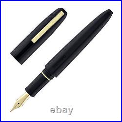 Scribo Piuma Fountain Pen in Luce Black 18K Gold Nib Fine Point NEW in Box