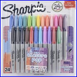 Sharpie Permanent Marker Set 24 Piece Durable Fine Point Tip Pen Quick Drying