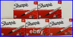 Sharpie Permanent Markers Fine Point Black 36 Count per Pack 5 Packs 180 Pens