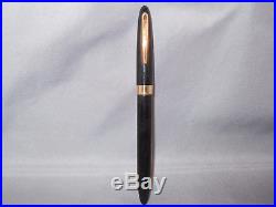 Sheaffer Black Snorkel Fountain Pen-X-6 extra fine point-restored