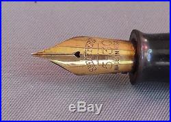 Sheaffer Black and Pearl Fountain Pen - working-l4k- 5-30 fine point nib