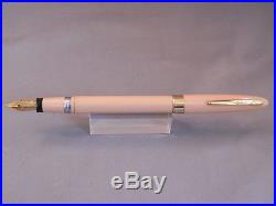Sheaffer Buckskin Tan Snorkel Fountain Pen-restored-F-2 fine point nib
