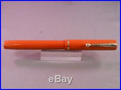 Sheaffer Flat Top Orange Fountain Pen-fine point-slender size