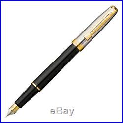 Sheaffer Prelude Black Onyx Laque Gold Trim Fine Point Fountain Pen E033743 NEW