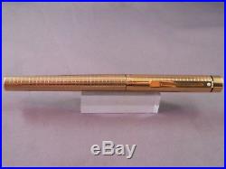 Sheaffer Targa Gold Geometric Fountain Pen-extra-fine point-NEW OLD STOCK-#1007