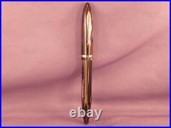 Sheaffer Vintage Brown Striped Fountain Pen-extra-fine point-new sac