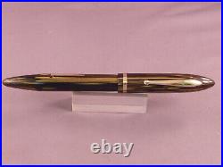 Sheaffer Vintage Brown Striped Fountain Pen-extra-fine point-new sac