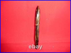 Sheaffer Vintage Brown Striped Military Clip Fountain Pen-fine point-new sac