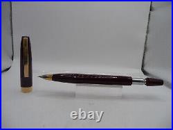 Sheaffer Vintage Burgandy TOUCHDOWN FILL Fountain Pen working-fine point-uninked