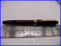 Sheaffer Vintage Burgandy TOUCHDOWN FILL Fountain Pen working-fine point-uninked