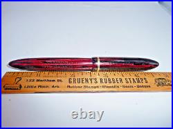 Sheaffer Vintage Carmine Red Fountain Pen -gold trim-#3 l4k fine point-working