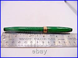 Sheaffer Vintage Green TOUCHDOWN FILL Fountain Pen working-fine point-uninked