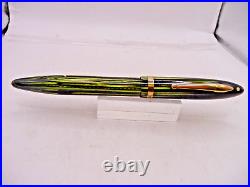 Sheaffer Vintage White Dot Balance Fountain Pen -green stripe- fine point