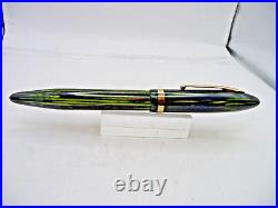 Sheaffer Vintage White Dot Balance Fountain Pen -green stripe- fine point